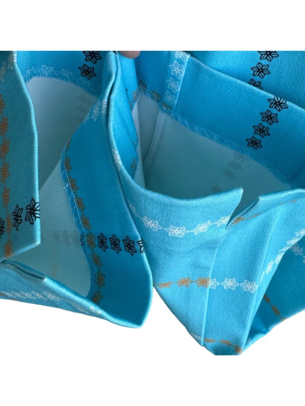 Inspired Style Ankle Pants Aqua Blue Check Size 10 Pockets Cotton Blend $124 NEW - Picture 15 of 16